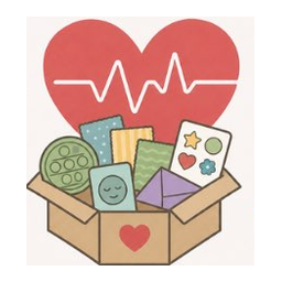 The Little Necessities heart and box logo mark